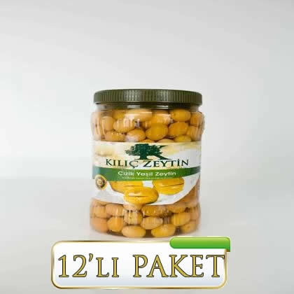 ÇİZİK YEŞİL ZEYTİN 900GR. PET 12'Lİ KOLİ