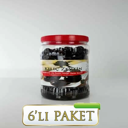 L SİYAH ZEYTİN 900GR. PET 6'LI KOLİ
