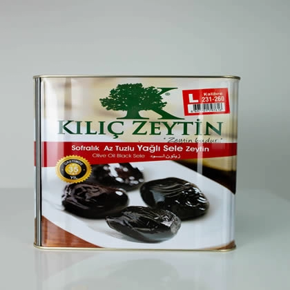 L SİYAH ZEYTİN 10KG. TENEKE